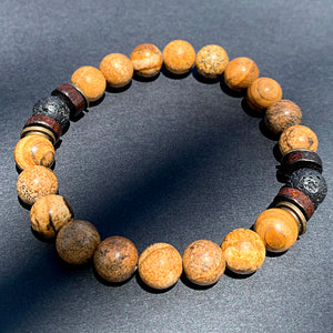 Bokeelia // Natural Wood Bead Bracelet